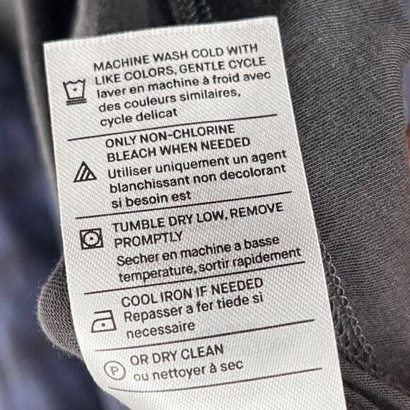 VINCE Pullover Hoodie Mens XL Blue Stripes Double Layer Pima Cotton Modal - Picture 12 of 14